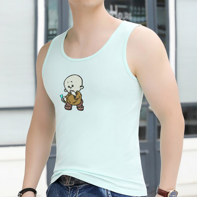 Βαμβακερό φανελάκι με έγχρωμη εκτύπωση