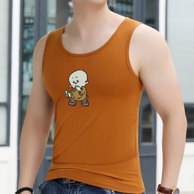 Βαμβακερό φανελάκι με έγχρωμη εκτύπωση