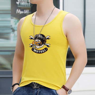 Ανδρικό αθλητικό γιλέκο καθημερινά από αναπνεύσιμο ύφασμα με στάμπα