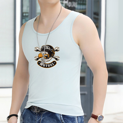 Ανδρικό αθλητικό γιλέκο καθημερινά από αναπνεύσιμο ύφασμα με στάμπα