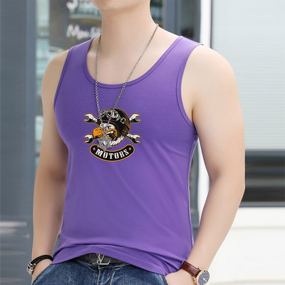 Ανδρικό αθλητικό γιλέκο καθημερινά από αναπνεύσιμο ύφασμα με στάμπα