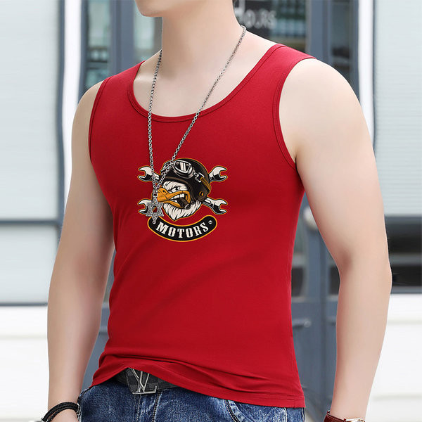 Ανδρικό αθλητικό γιλέκο καθημερινά από αναπνεύσιμο ύφασμα με στάμπα