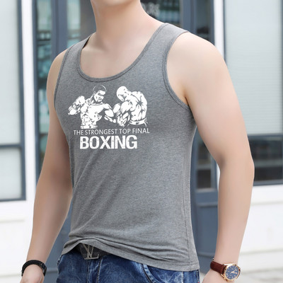 Εντοιχισμένο ανδρικό φανελάκι για σπορ και καθημερινή ζωή - μεγάλα μεγέθη