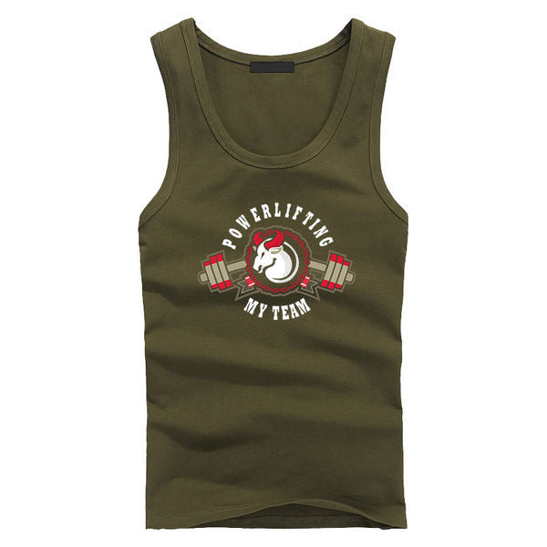 Καθημερινό φανελάκι με στάμπα και οβάλ λαιμόκοψη για άνδρες