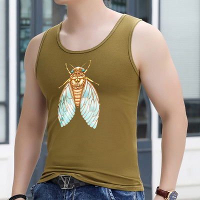 Ανδρικό φανελάκι με στάμπα - πολλά χρώματα