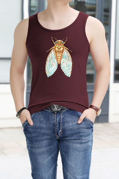 Ανδρικό φανελάκι με στάμπα - πολλά χρώματα