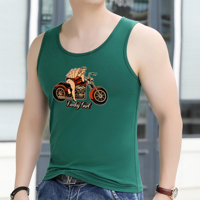 Trükiga meeste sporditank - mitut värvi