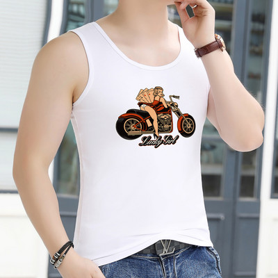 Trükiga meeste sporditank - mitut värvi