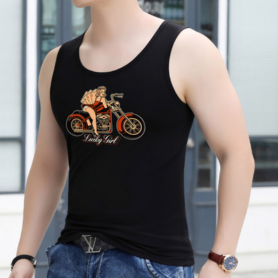 Trükiga meeste sporditank - mitut värvi