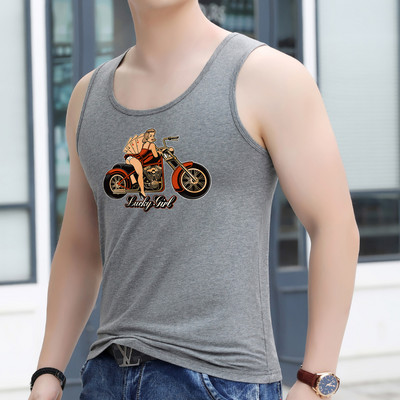 Trükiga meeste sporditank - mitut värvi