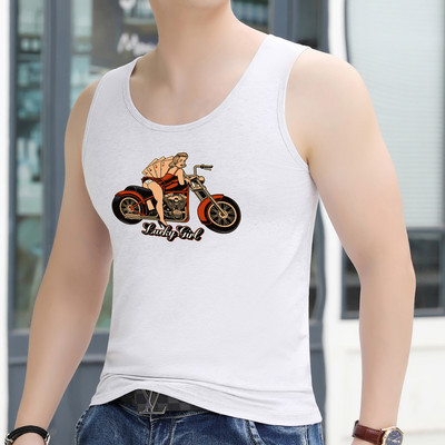 Trükiga meeste sporditank - mitut värvi