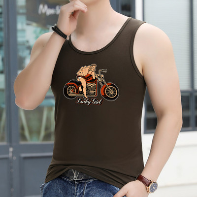 Trükiga meeste sporditank - mitut värvi