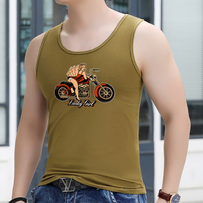 Trükiga meeste sporditank - mitut värvi