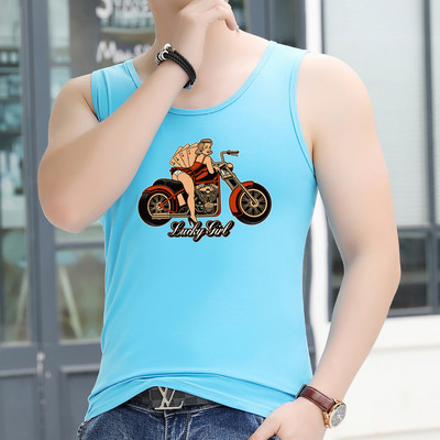 Trükiga meeste sporditank - mitut värvi