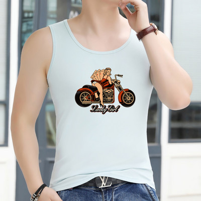 Trükiga meeste sporditank - mitut värvi