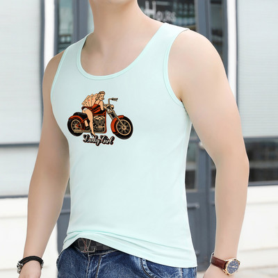 Trükiga meeste sporditank - mitut värvi