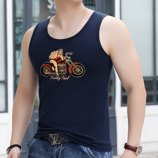 Trükiga meeste sporditank - mitut värvi