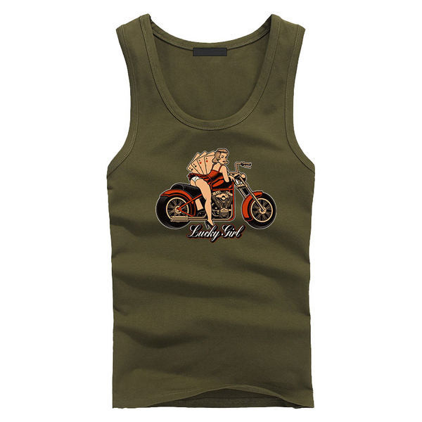 Trükiga meeste sporditank - mitut värvi