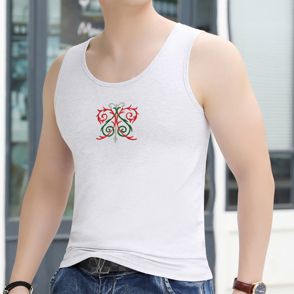 Testre szabott felső férfi széles pántokkal