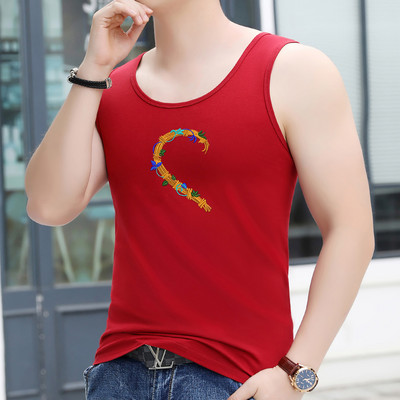 Férfi felső, színes hímzéssel