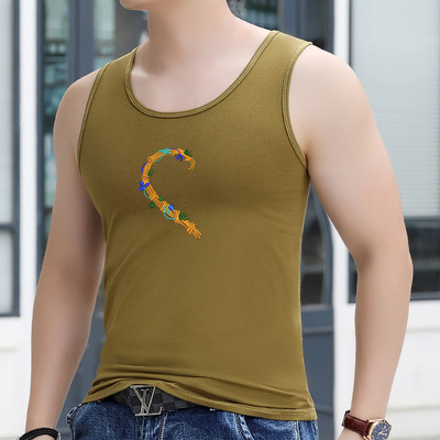 Férfi felső, színes hímzéssel