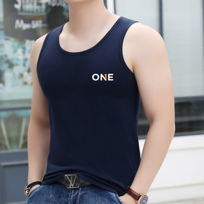 Καθημερινό ανδρικό φανελάκι με στάμπα επιγραφής - πολλά χρώματα