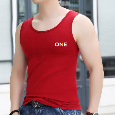 Καθημερινό ανδρικό φανελάκι με στάμπα επιγραφής - πολλά χρώματα