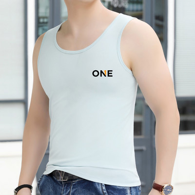 Καθημερινό ανδρικό φανελάκι με στάμπα επιγραφής - πολλά χρώματα