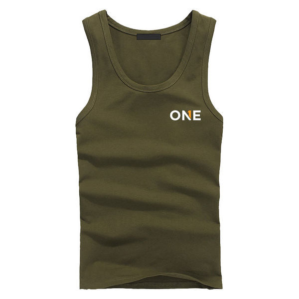 Καθημερινό ανδρικό φανελάκι με στάμπα επιγραφής - πολλά χρώματα