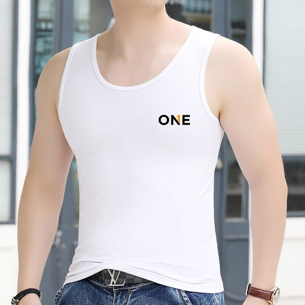 Καθημερινό ανδρικό φανελάκι με στάμπα επιγραφής - πολλά χρώματα