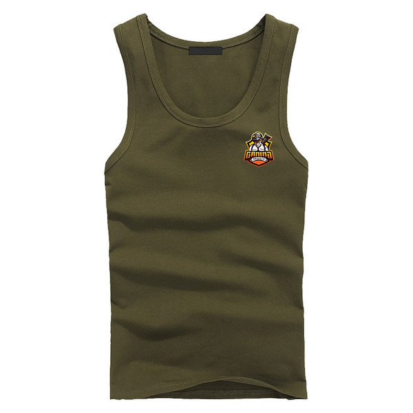 Aplikatsiooni ja O-kaelusega meeste topp