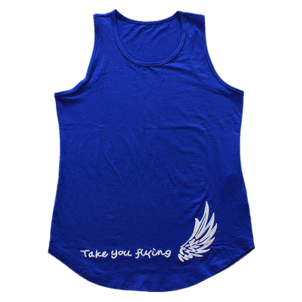 Ανδρικό φανελάκι με επιγραφή σε μπλε χρώμα