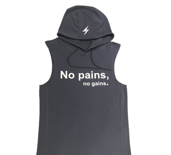 Ανδρικό φανελάκι με γραβάτες και έγχρωμη επιγραφή σε γκρι και λευκό χρώμα