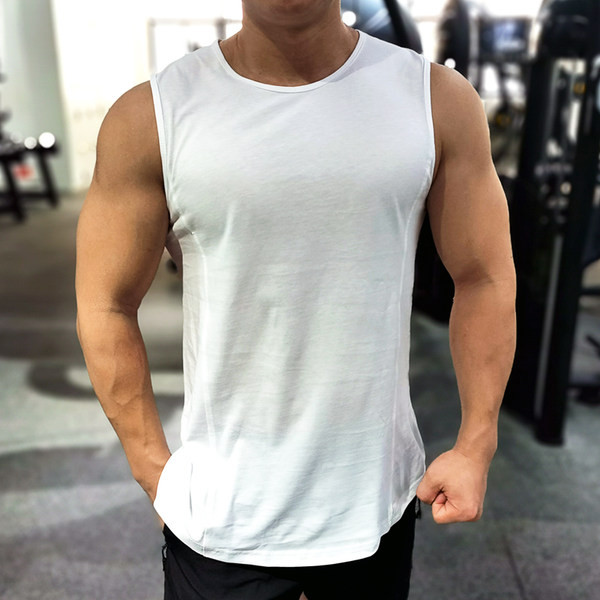 Muška majica bez rukava s ovalnim izrezom