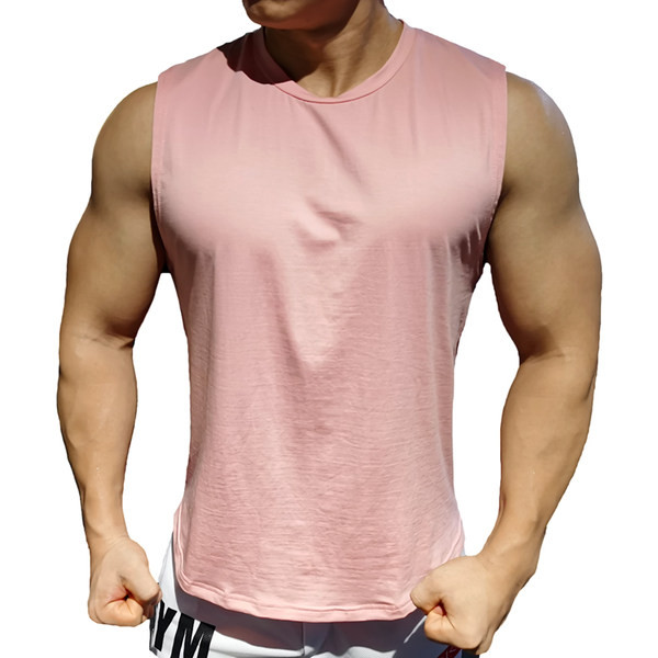 Meeste tavaline puuvillane ovaalse kaelusega topp