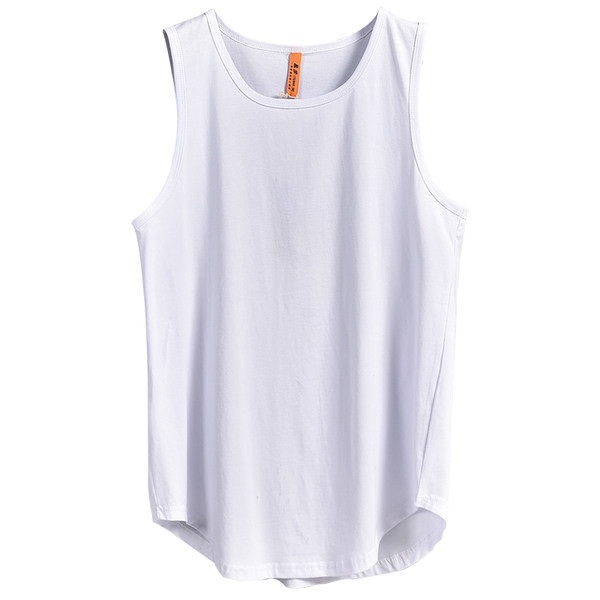 Meeste sportlik ovaalse kaelusega tanktop - puhas mudel