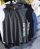 Sportlik meeste asümmeetriline kapuutsiga topp