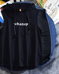 Sportlik meeste asümmeetriline kapuutsiga topp