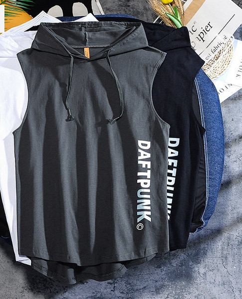 Sportlik meeste asümmeetriline kapuutsiga topp