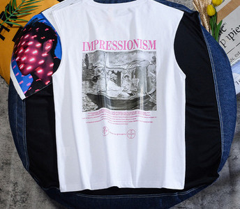 Meeste igapäevane sporditank aplikatsiooni ja pealdisega