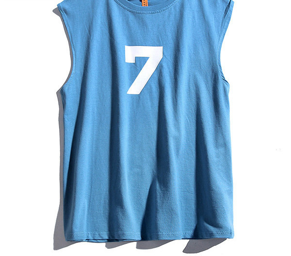 Muška dnevna majica bez rukava sa aplikacijom i natpisom