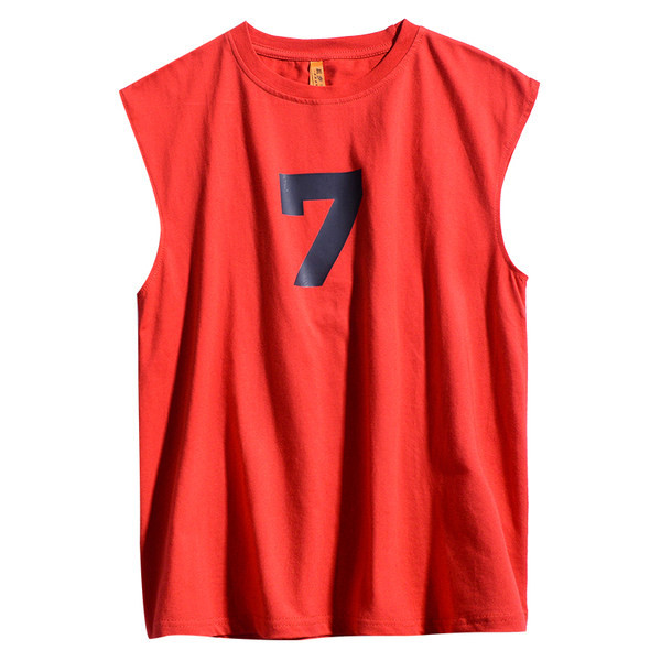 Muška dnevna majica bez rukava sa aplikacijom i natpisom