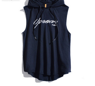 Ανδρικό casual φανελάκι με κορδόνια και κουκούλα - πολλά χρώματα