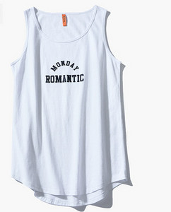 Új modell férfi aszimmetrikus felső felirattal