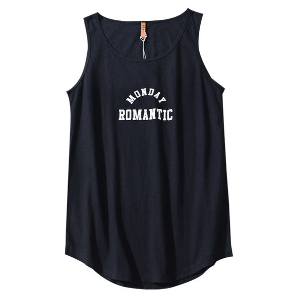 Új modell férfi aszimmetrikus felső felirattal