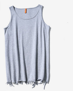 Ανδρικό μονόχρωμο φανελάκι με στρογγυλή λαιμόκοψη