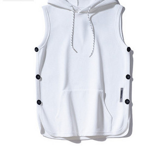 Ανδρικό φανελάκι με κουκούλα και κουμπιά