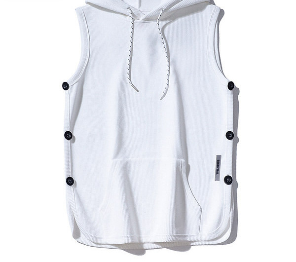 Ανδρικό φανελάκι με κουκούλα και κουμπιά