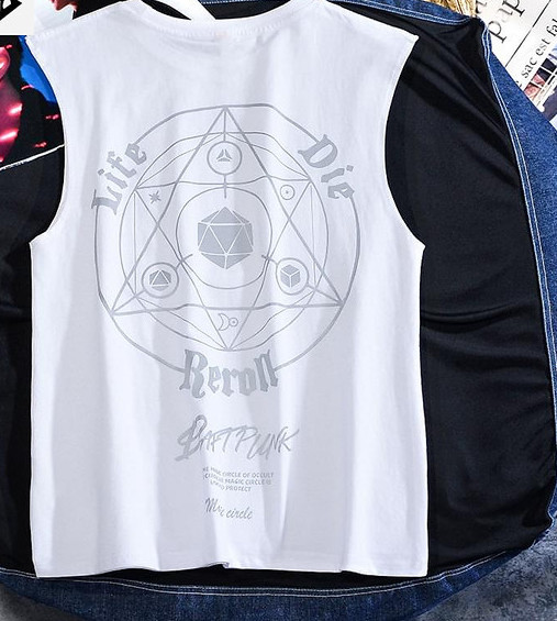 Ljetna majica bez rukava s reflektirajućim printom