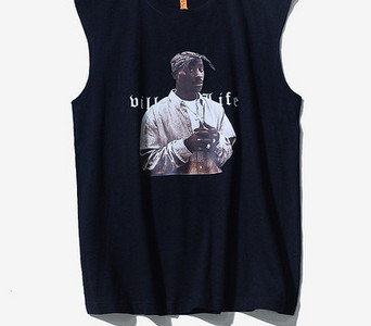 Széles férfi felső, színes nyomattal